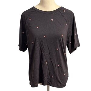 MAURICES casual tshirt with small glitter heart accents